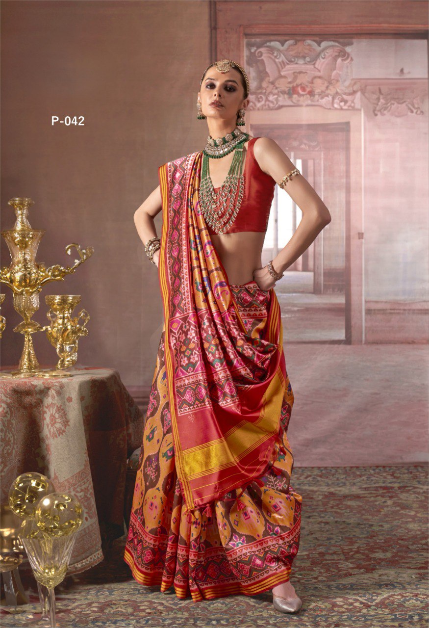 the royal artistry of Gujarat with our Authentic Patan Patola Saree