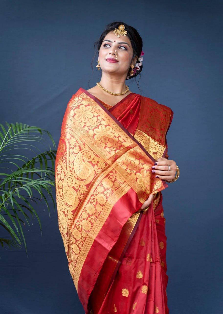 SOFT SILK JACQUARD WORK WITH RICH PALLU SAREE