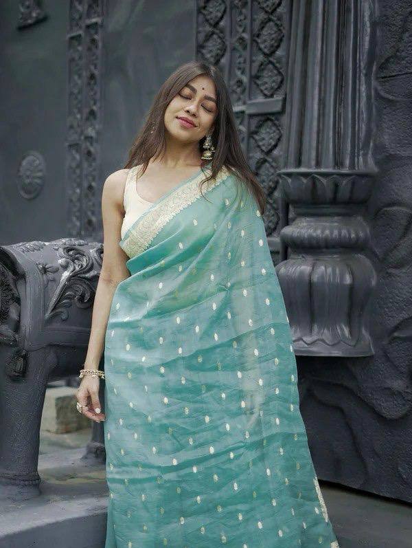 BEAUTIFUL SLUB WEAVING WORK SAREE