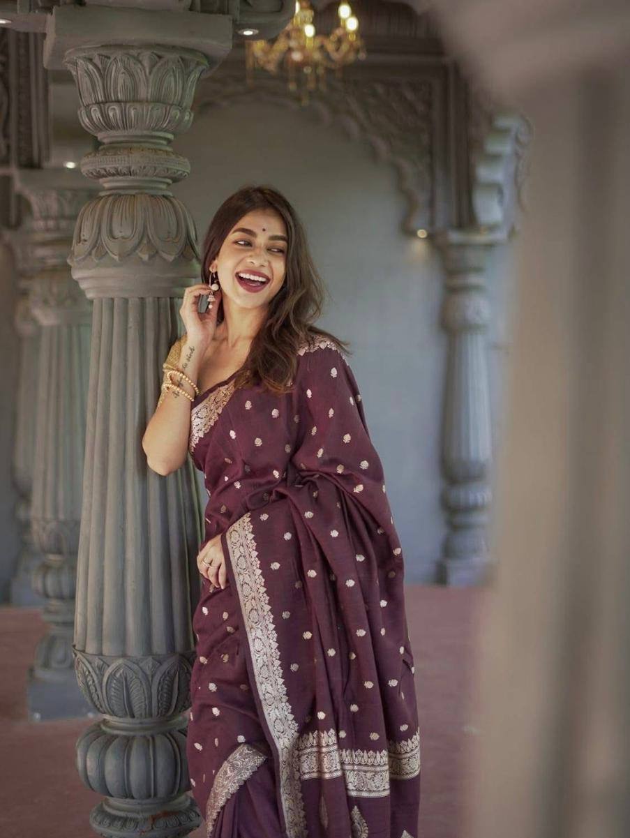 Elegant Cotton Silk Saree with Blouse Piece