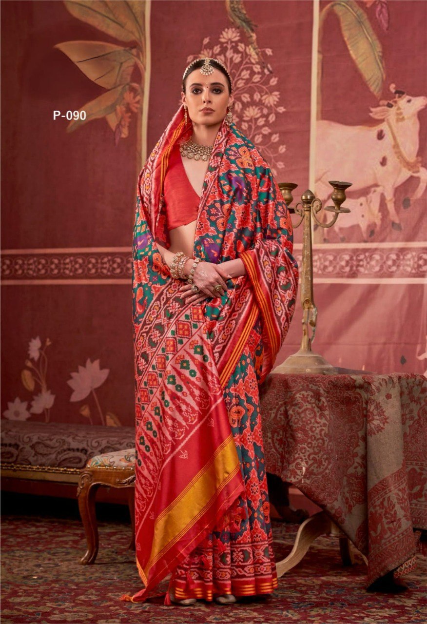 the royal artistry of Gujarat with our Authentic Patan Patola Saree