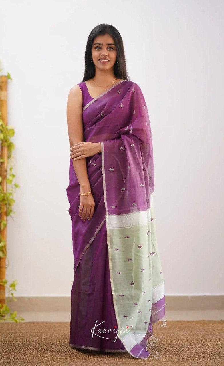 BEAUTFUL SOFT LILAN SLUB SAREE