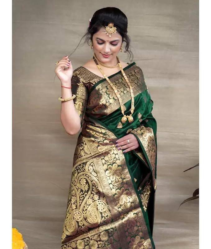 SOFT SILK JACQUARD WORK WITH RICH PALLU SAREE