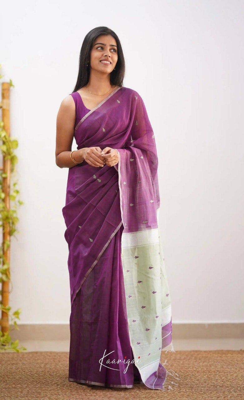 BEAUTFUL SOFT LILAN SLUB SAREE