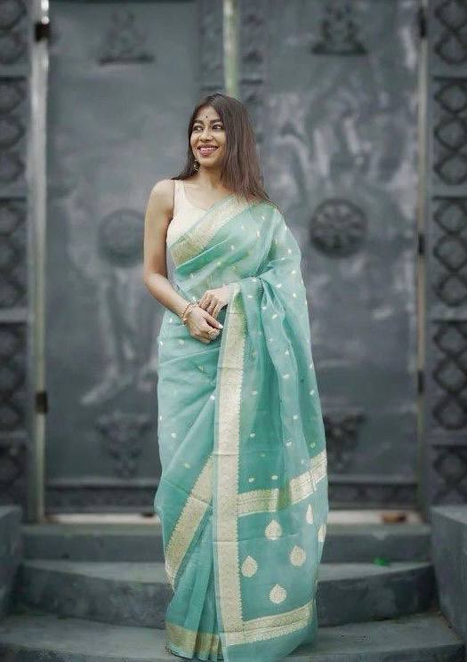 BEAUTIFUL SLUB WEAVING WORK SAREE