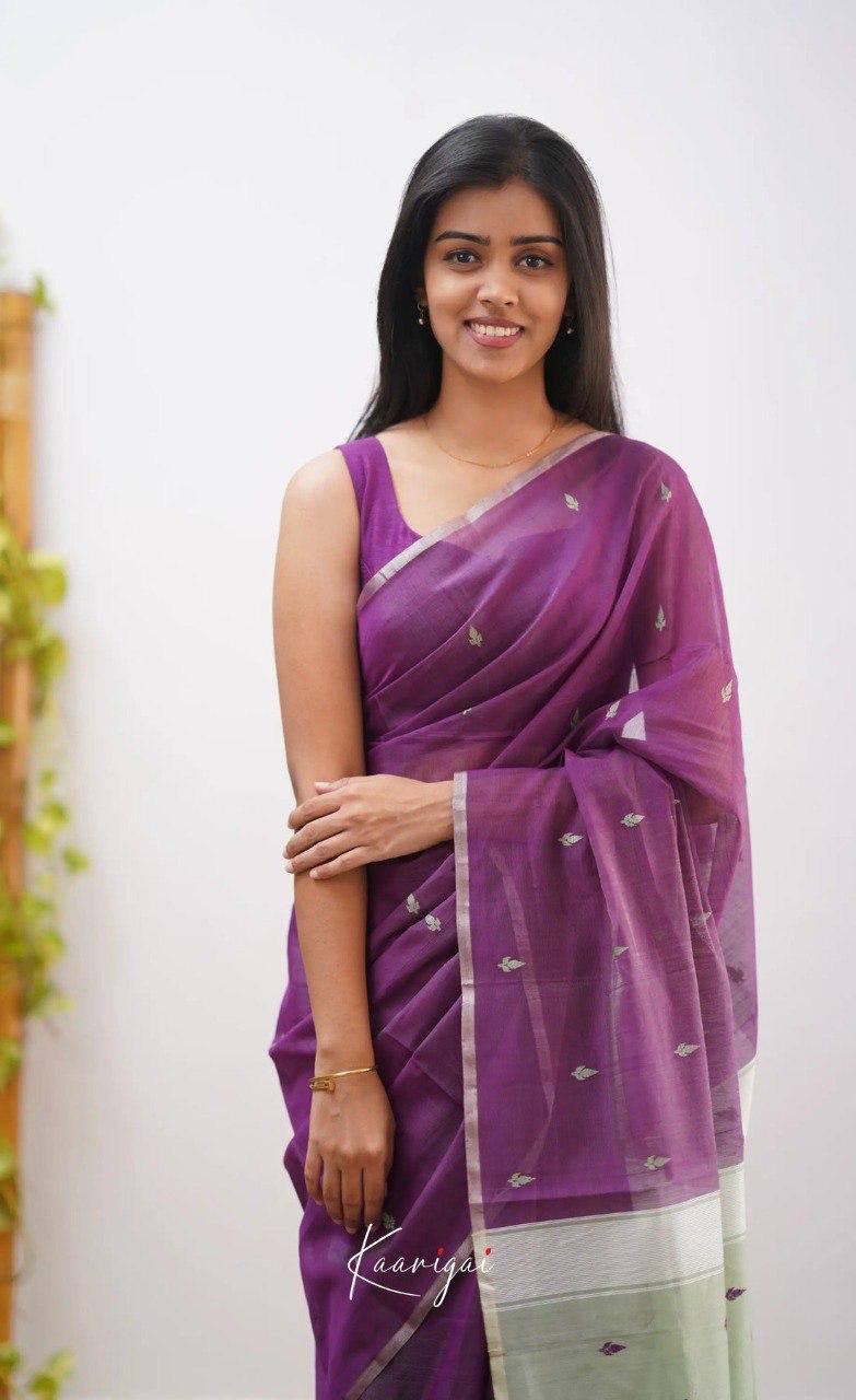 BEAUTFUL SOFT LILAN SLUB SAREE