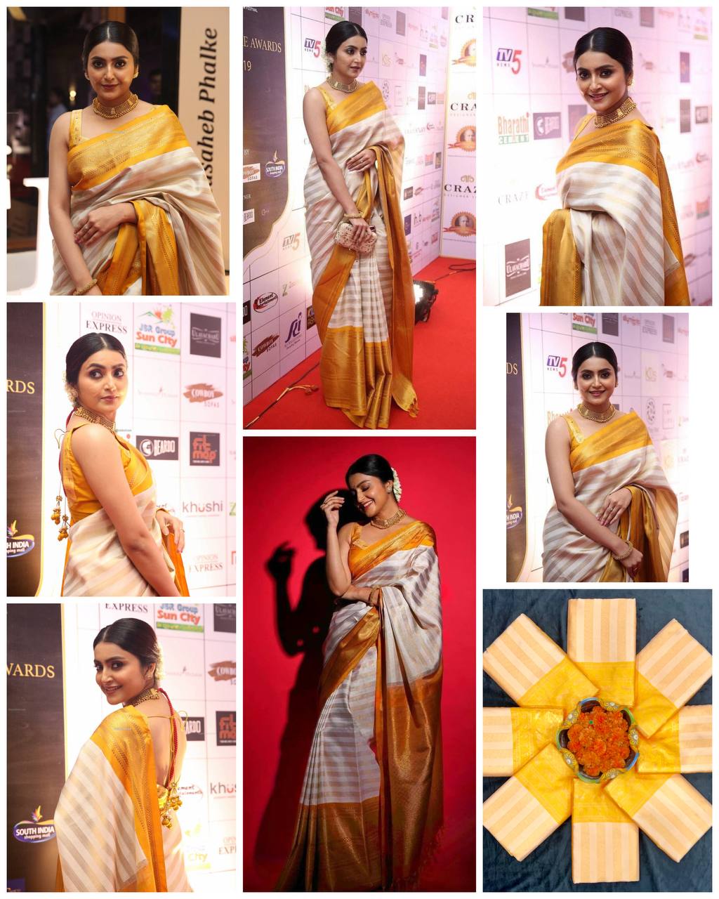 Cream And Yellow Color Recently Added Soft Banarasi Silk Saree with Classy Bloue Piece