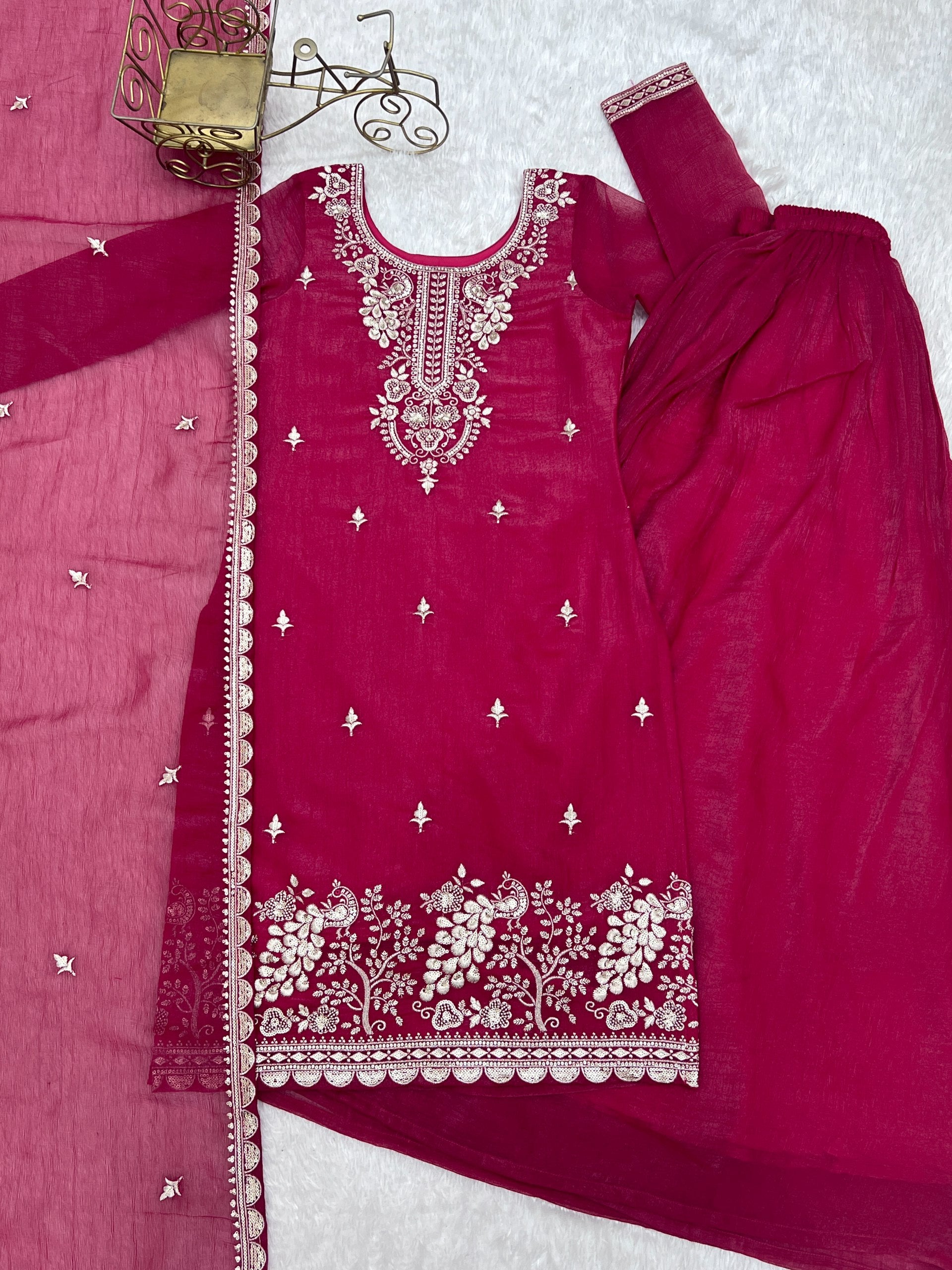 Premium Crunchy Silk Sharara Set