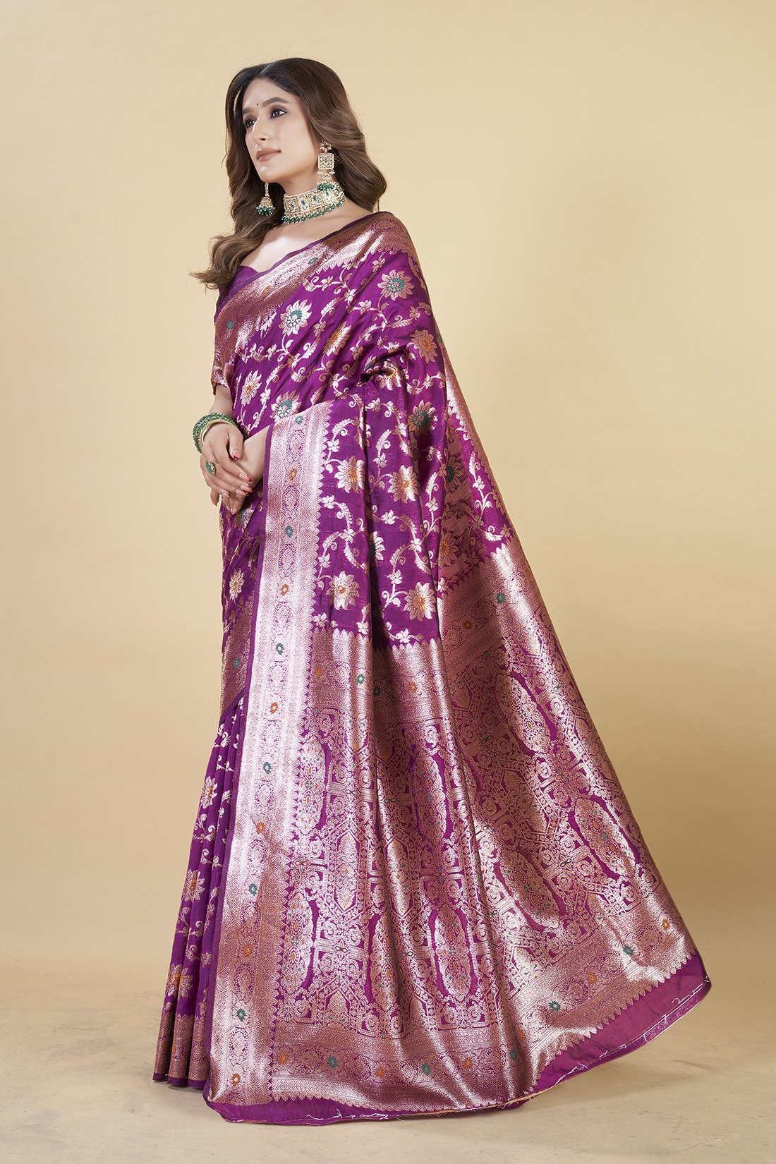 Traditional Weaving with Royal Pallu Banarasi Silk sarees
