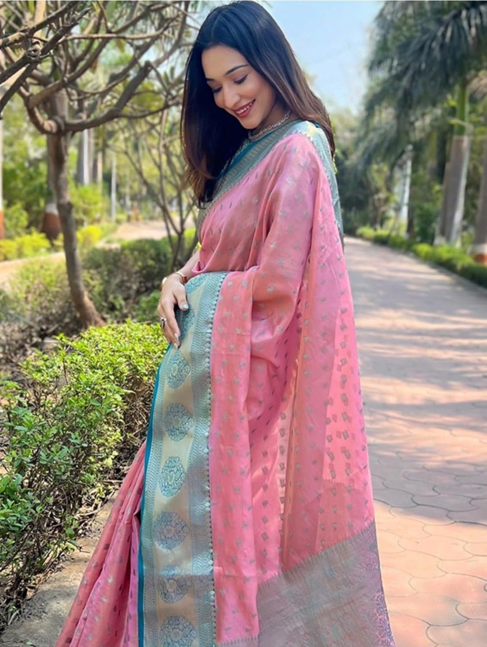 Banarasi Soft Silk Saree  with beautiful Zari work