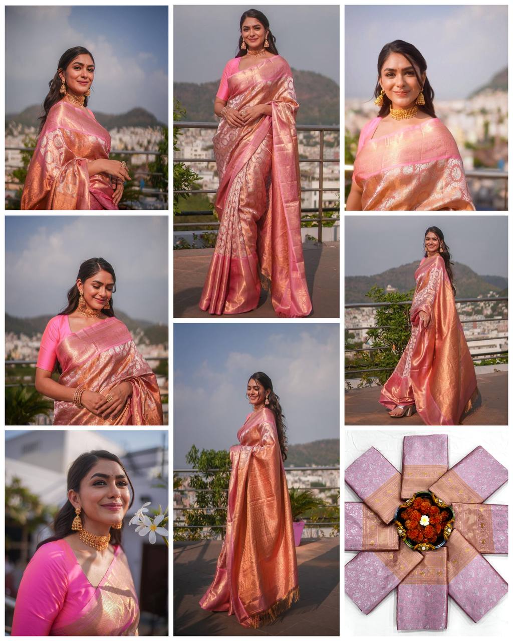 Attractive Pink Soft Banarasi Silk Saree With Impressive Blouse Piece