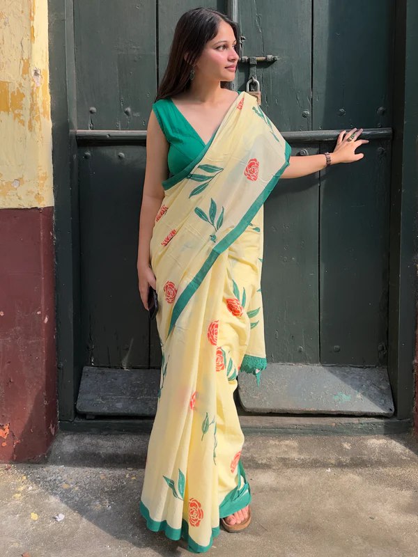 EXCLUSIVE BEAUTIFUL SPECIAL  LILAN COTTAN DIGITAL PRINTED  SAREE