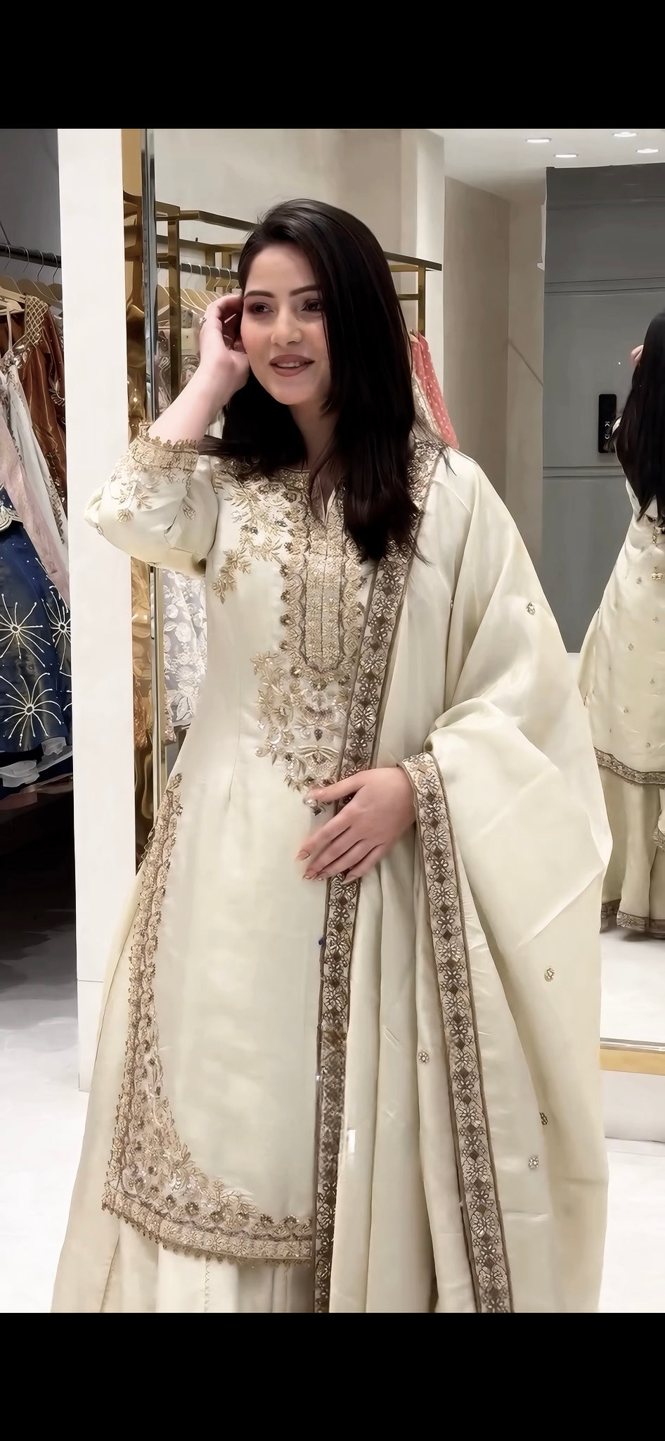Premium GMY Silk Embroidered Plazzo Set