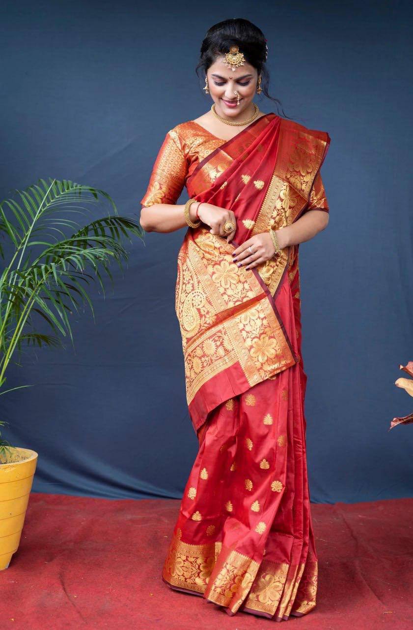 SOFT SILK JACQUARD WORK WITH RICH PALLU SAREE