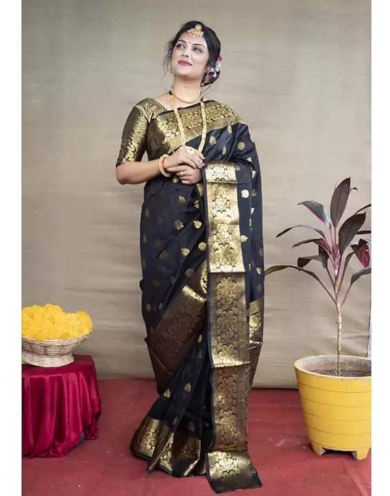 SOFT SILK JACQUARD WORK WITH RICH PALLU SAREE
