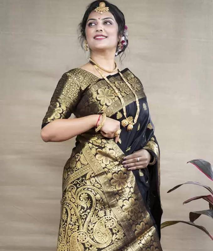 SOFT SILK JACQUARD WORK WITH RICH PALLU SAREE