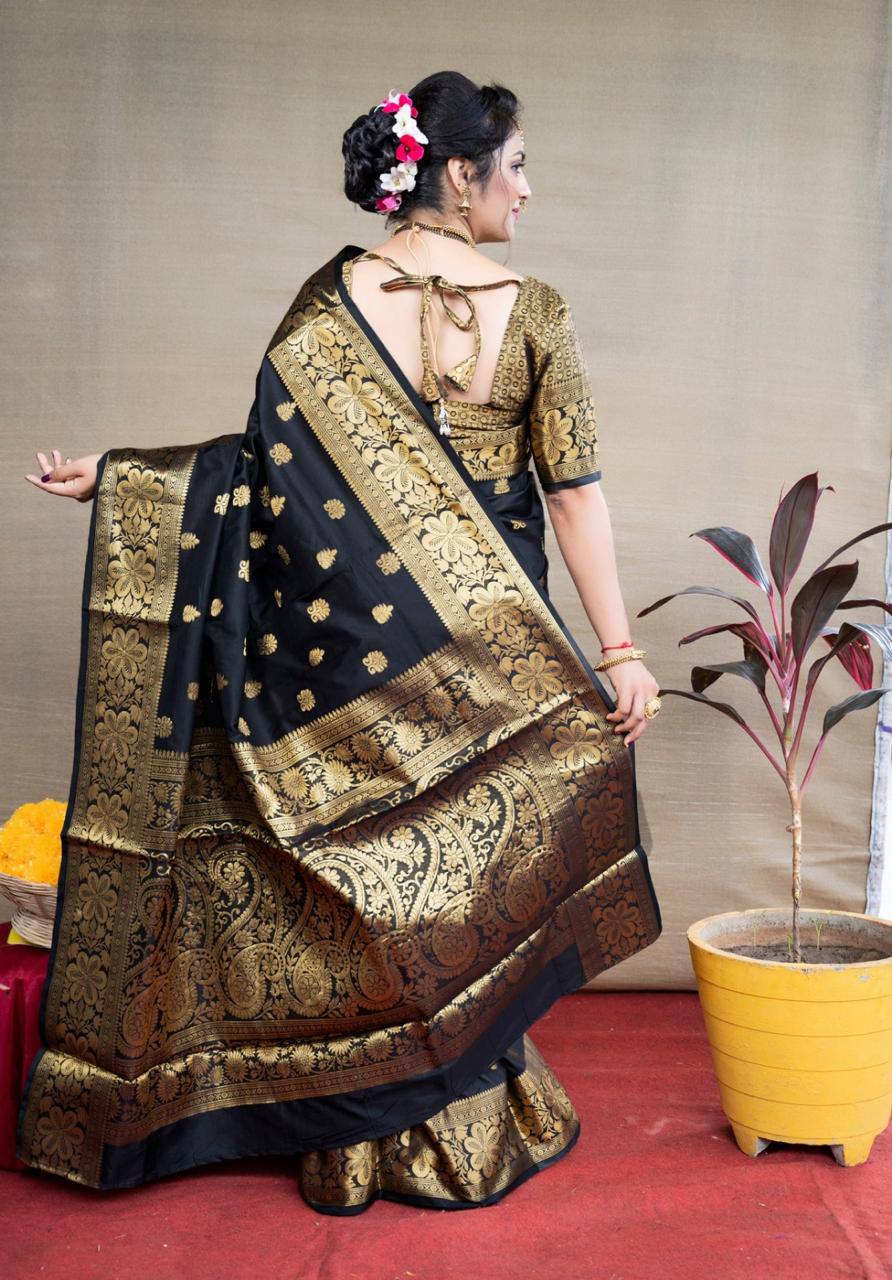 SOFT SILK JACQUARD WORK WITH RICH PALLU SAREE