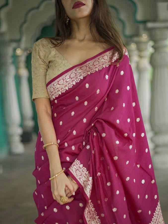 BEAUTIFUL SLUB WEAVING WORK SAREE