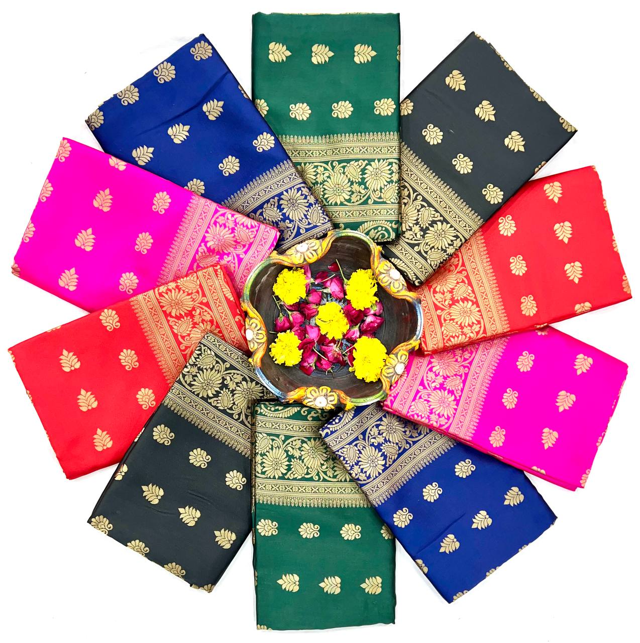 SOFT SILK JACQUARD WORK WITH RICH PALLU SAREE