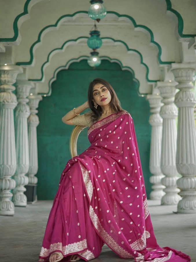 BEAUTIFUL SLUB WEAVING WORK SAREE