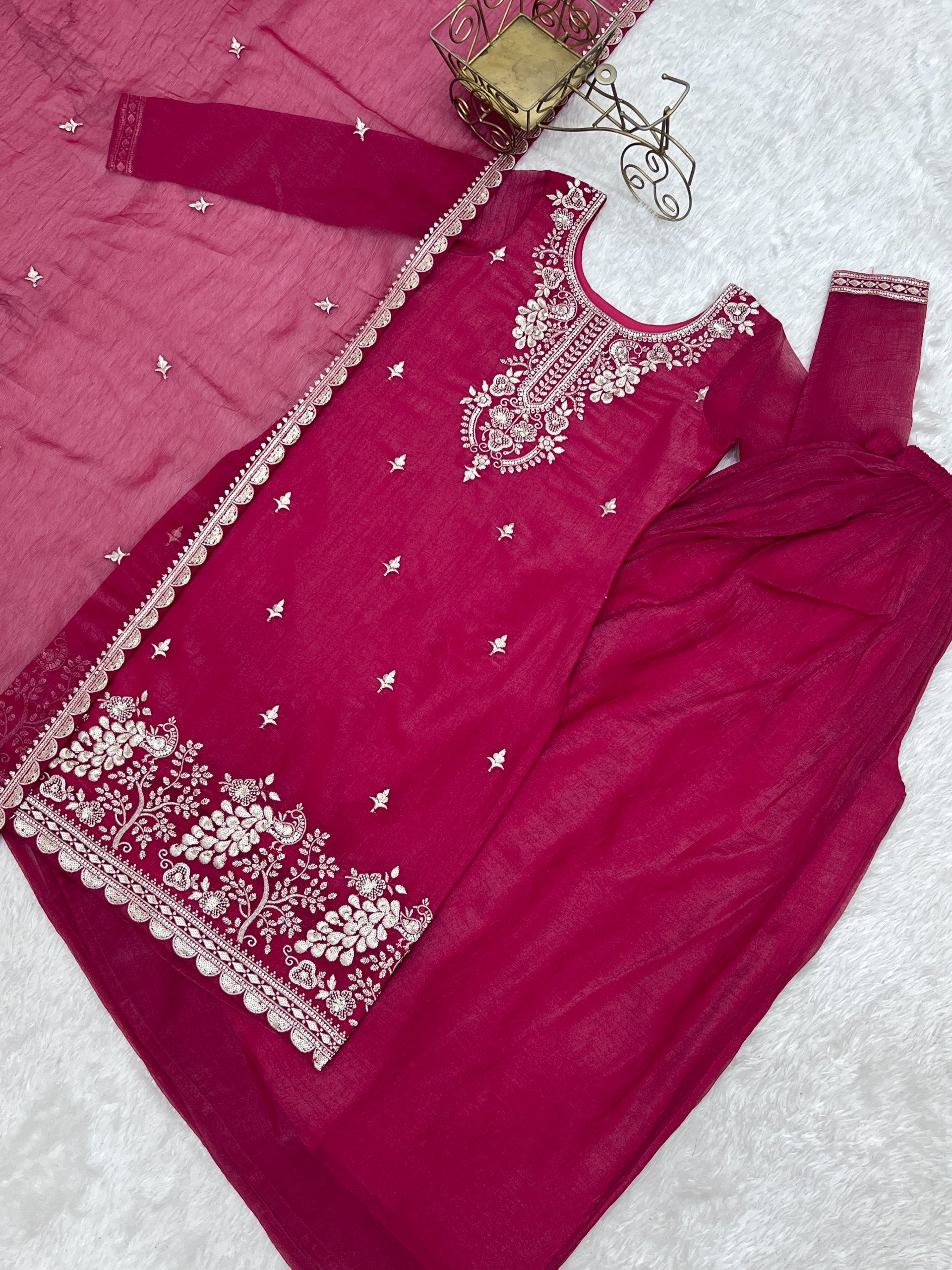 Premium Crunchy Silk Sharara Set