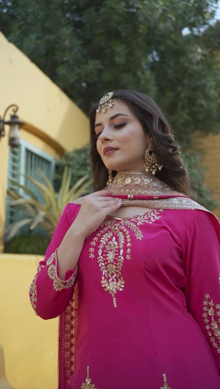 Fancy Kurti with Beautiful Sharara & Dupatta