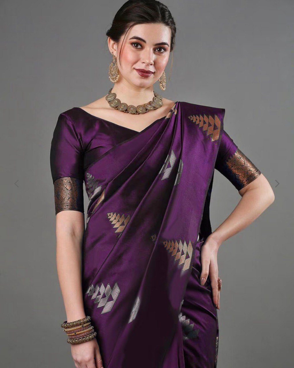 Banarasi Soft Silk Saree  with beautiful Zari work
