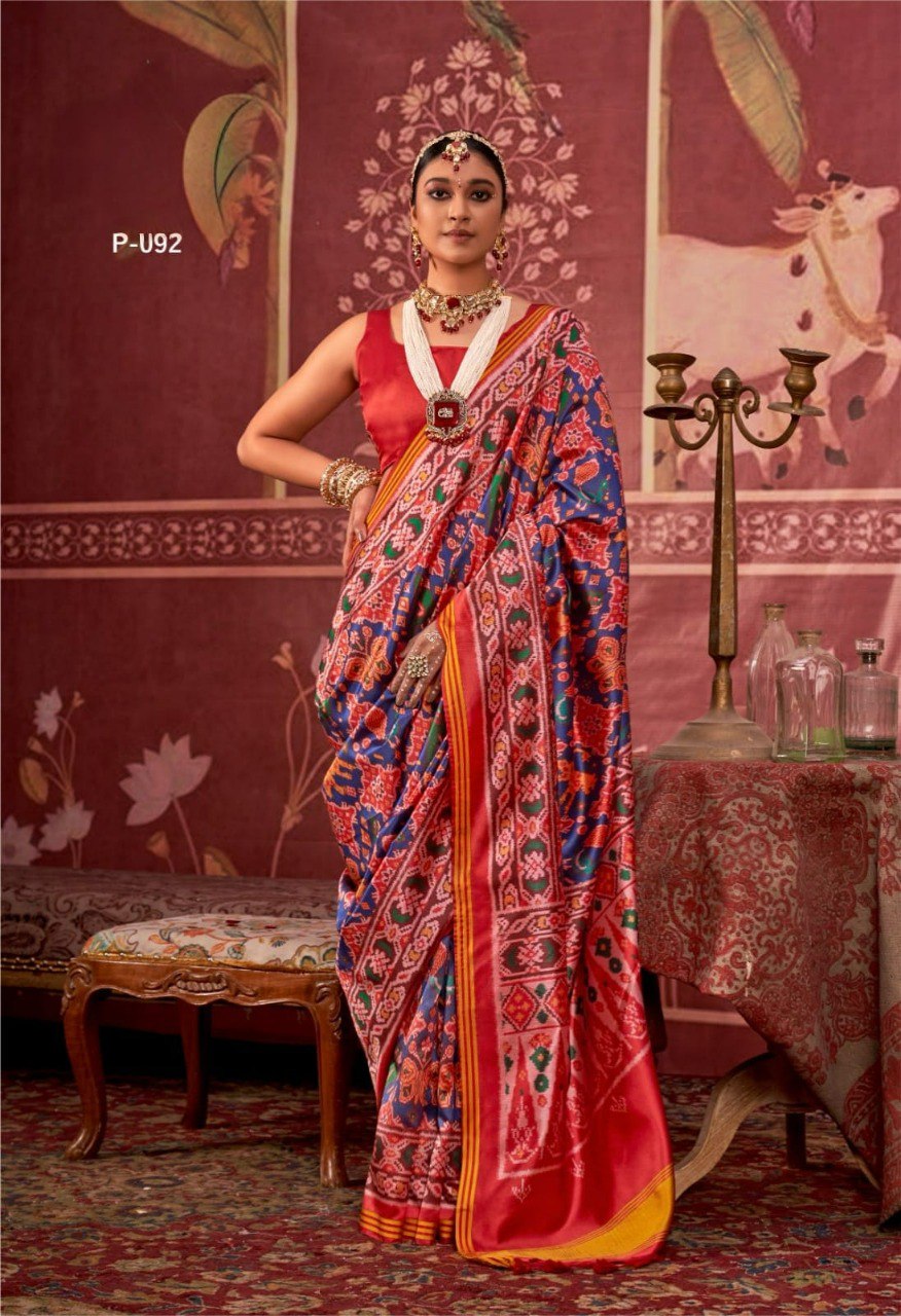Step into timeless tradition and regal elegance with our P.V Silk Patola, perfect for weddings, festive occasions, and grand celebrations.