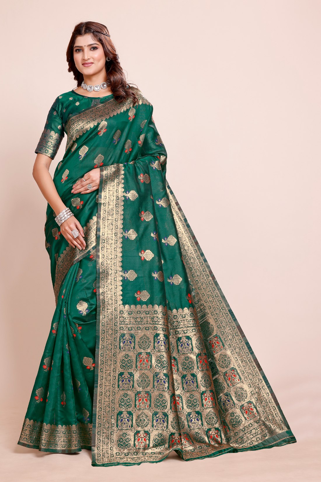 Royal Gold Zari Weaving saree