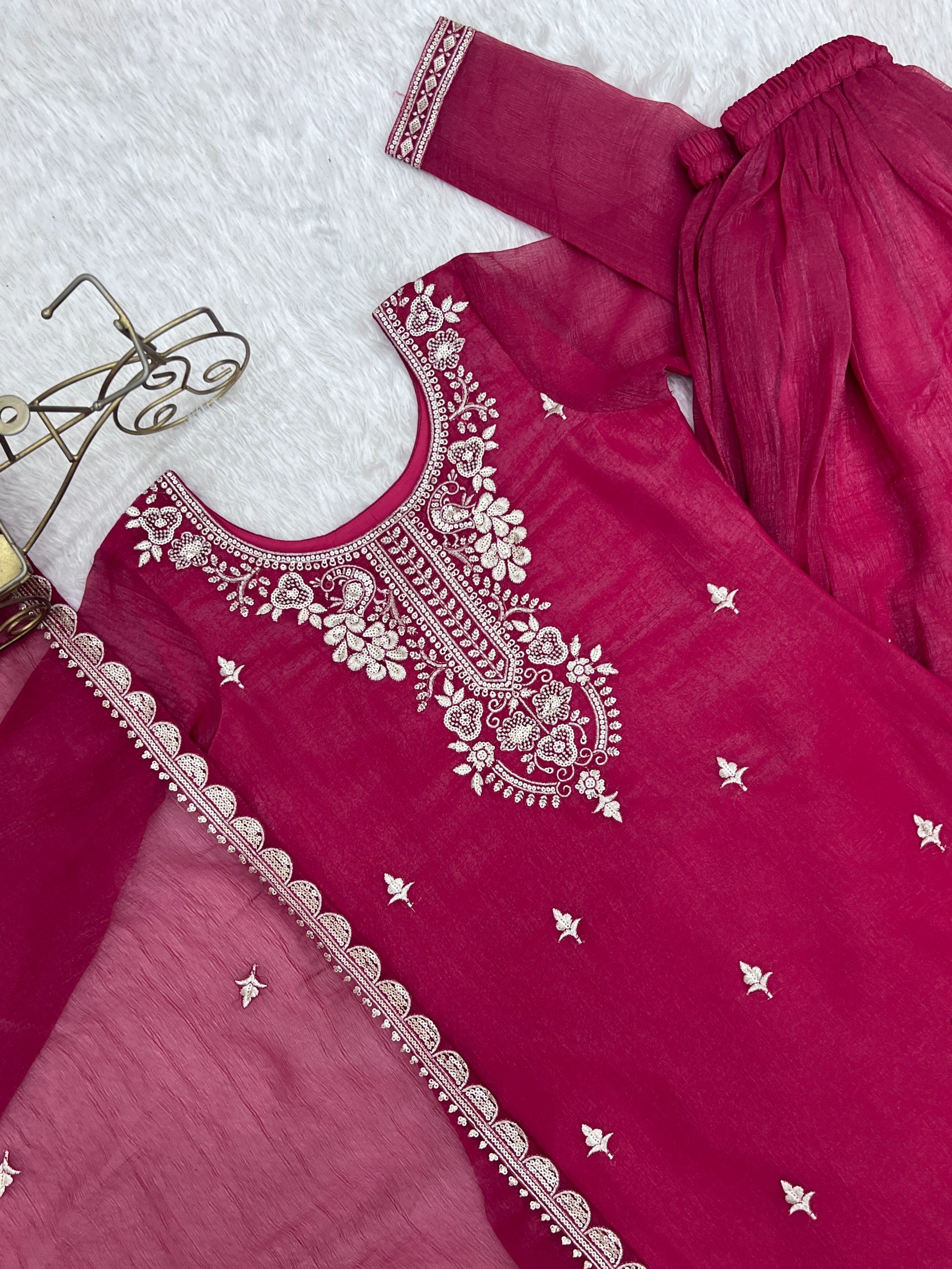Premium Crunchy Silk Sharara Set