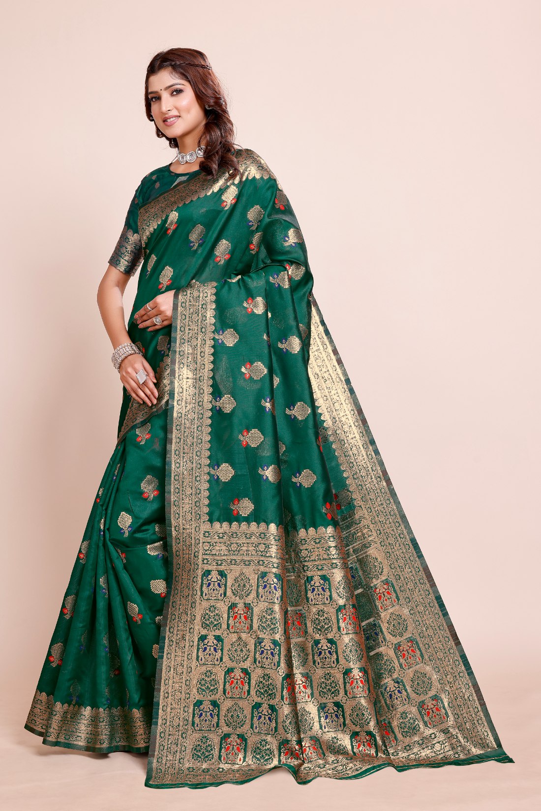 Royal Gold Zari Weaving saree