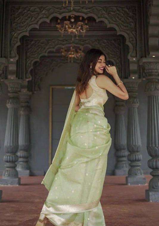 BEAUTIFUL SLUB WEAVING WORK SAREE