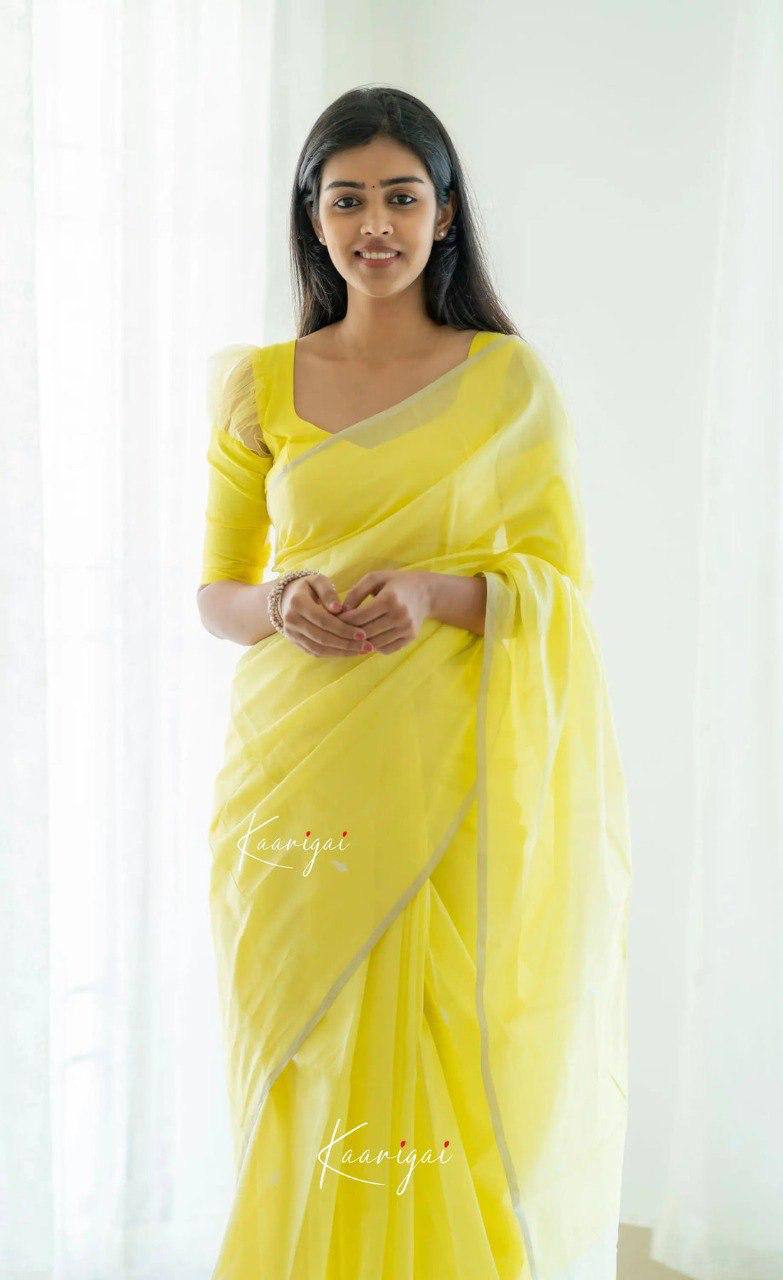 BEAUTFUL SOFT LILAN SLUB SAREE