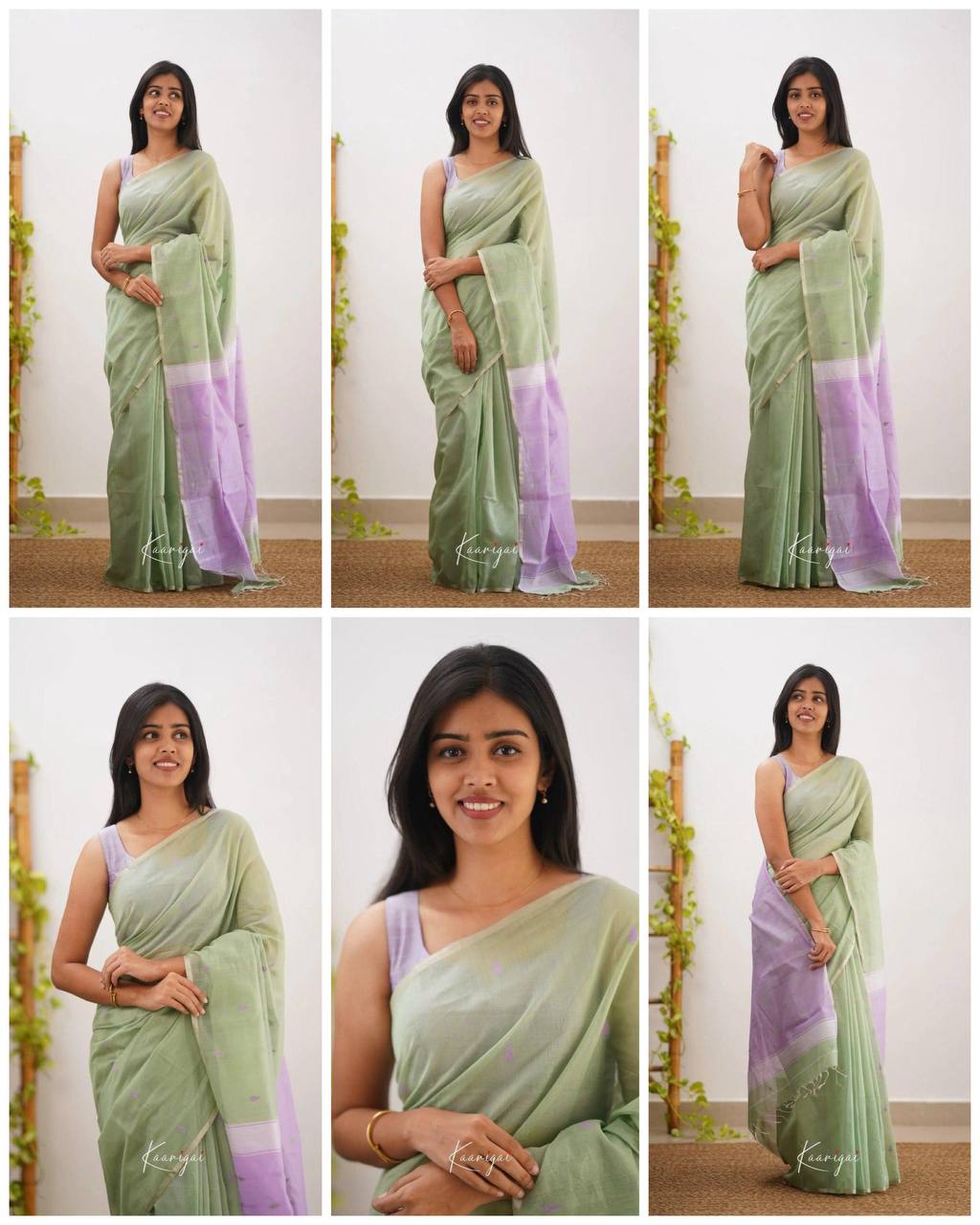 BEAUTFUL SOFT LILAN SLUB SAREE