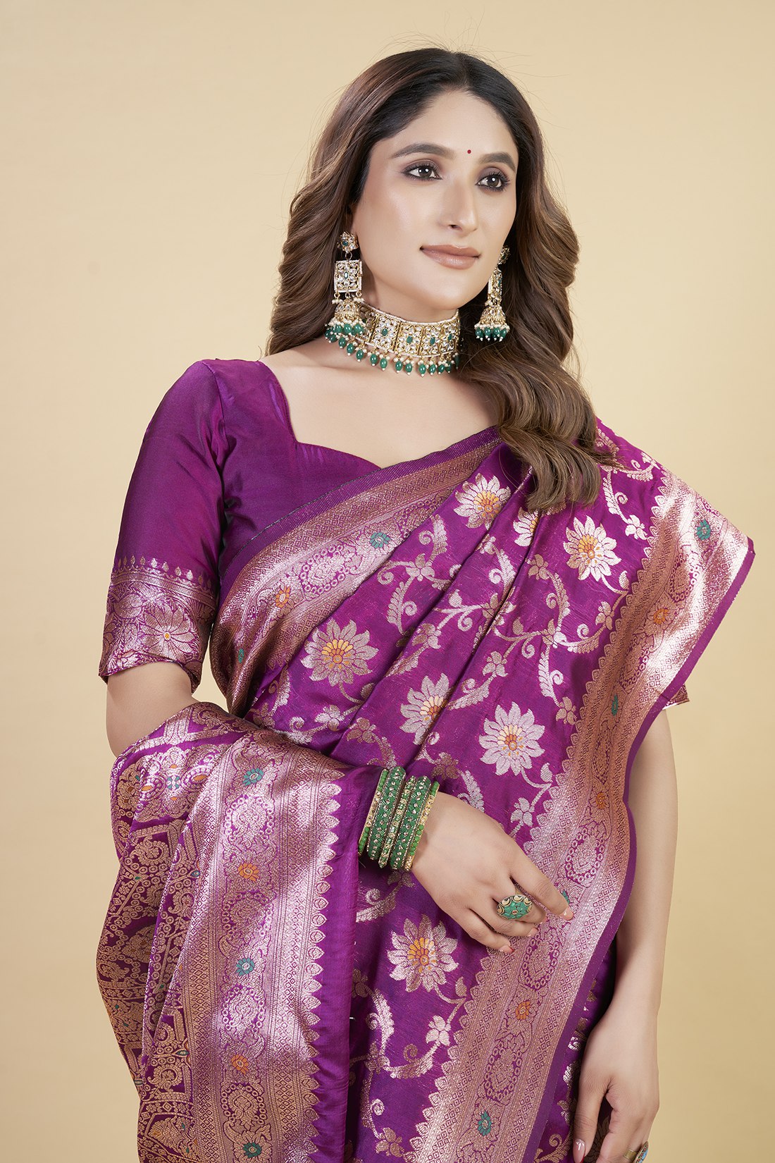 Traditional Weaving with Royal Pallu Banarasi Silk sarees