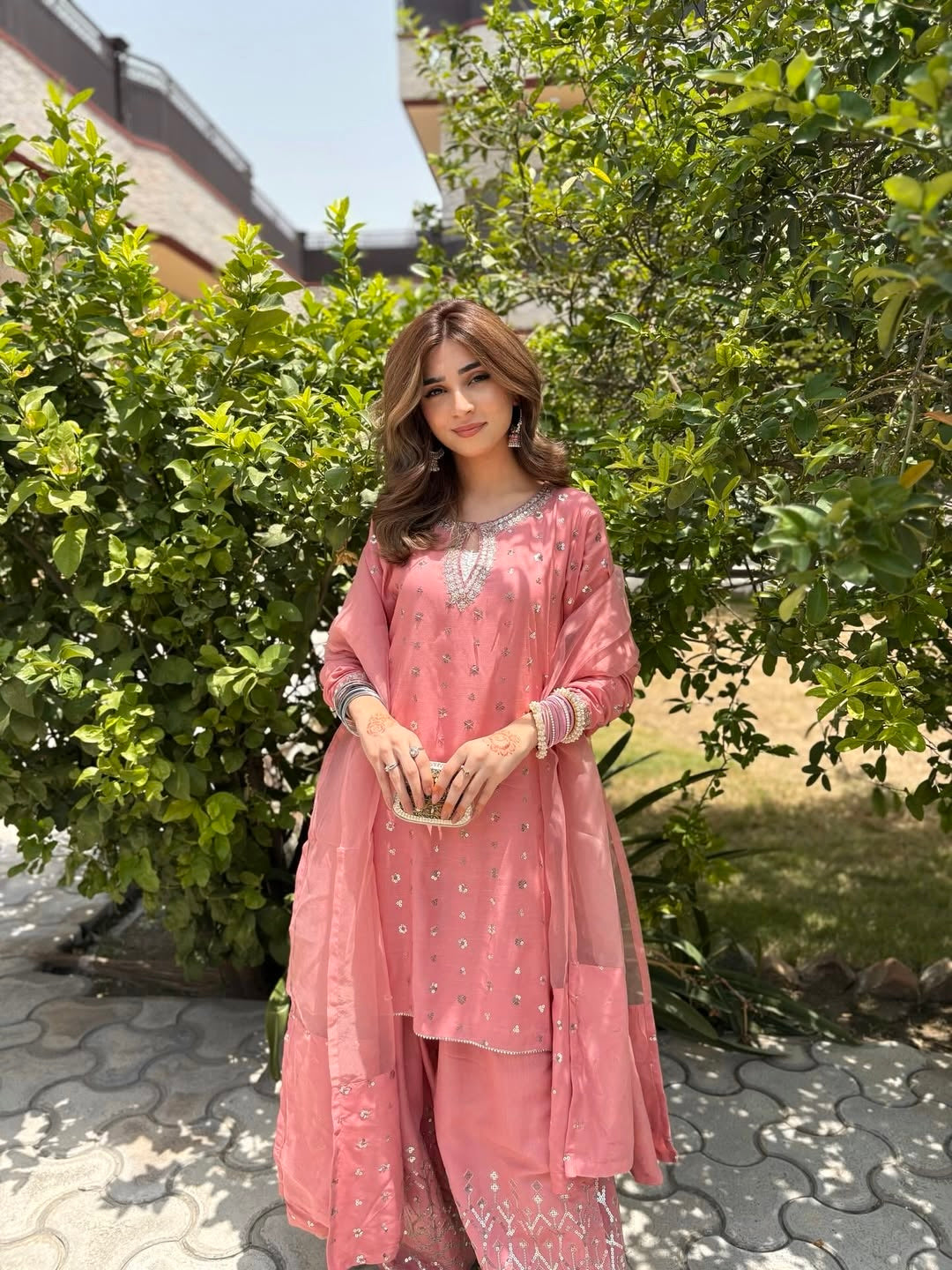 Royal Chinon Silk Farshi Salwar Suit Set