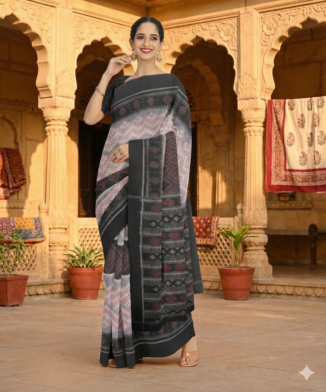 EXCLUSIVE BEAUTIFUL SPECIAL  LILAN COTTAN DIGITAL PRINTED  SAREE