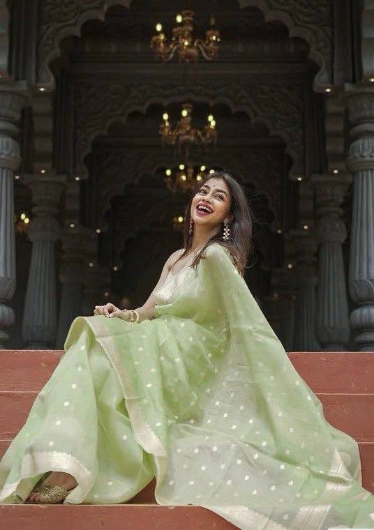 BEAUTIFUL SLUB WEAVING WORK SAREE