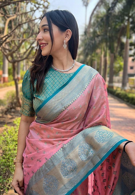 Banarasi Soft Silk Saree  with beautiful Zari work