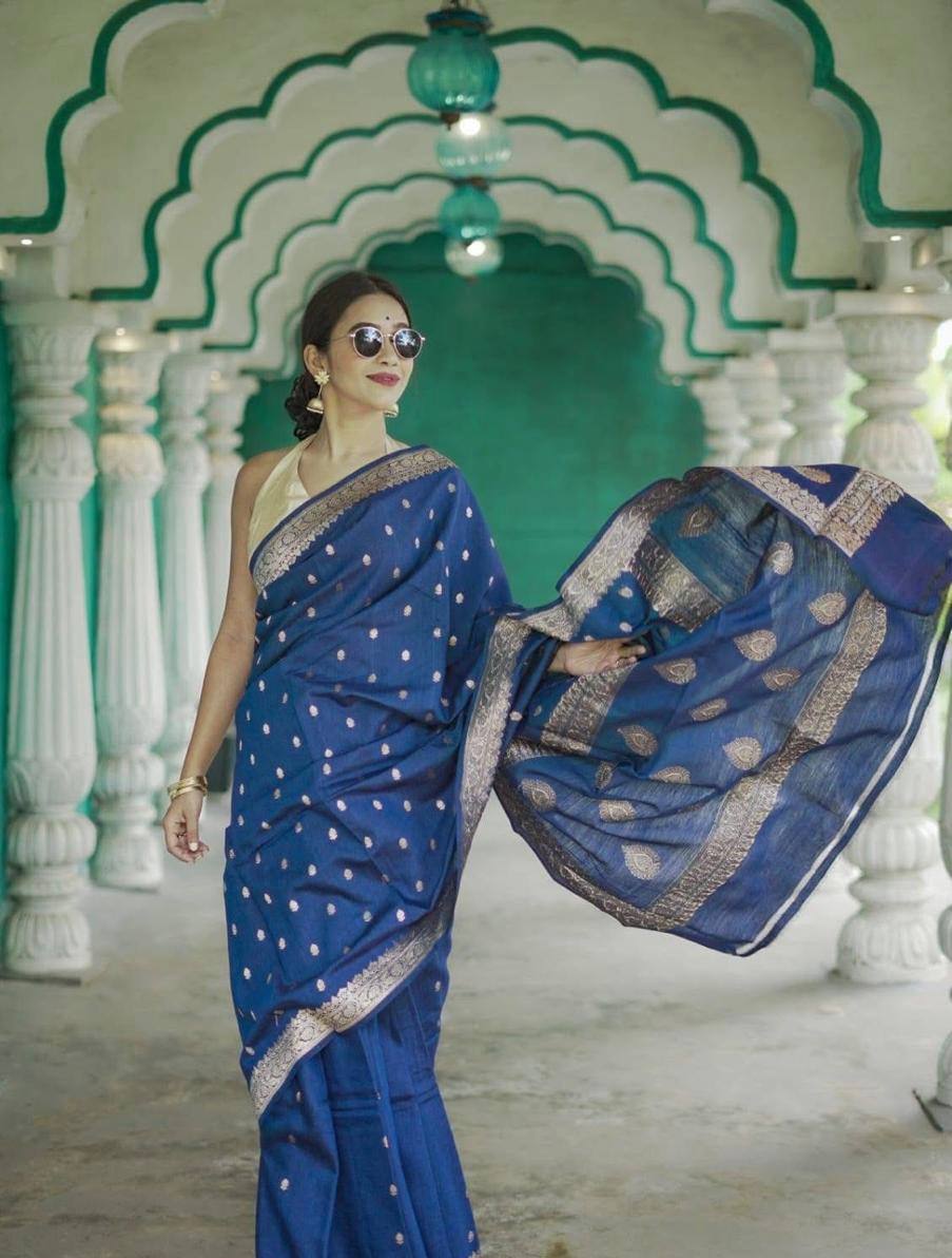 Elegant Cotton Silk Saree with Blouse Piece