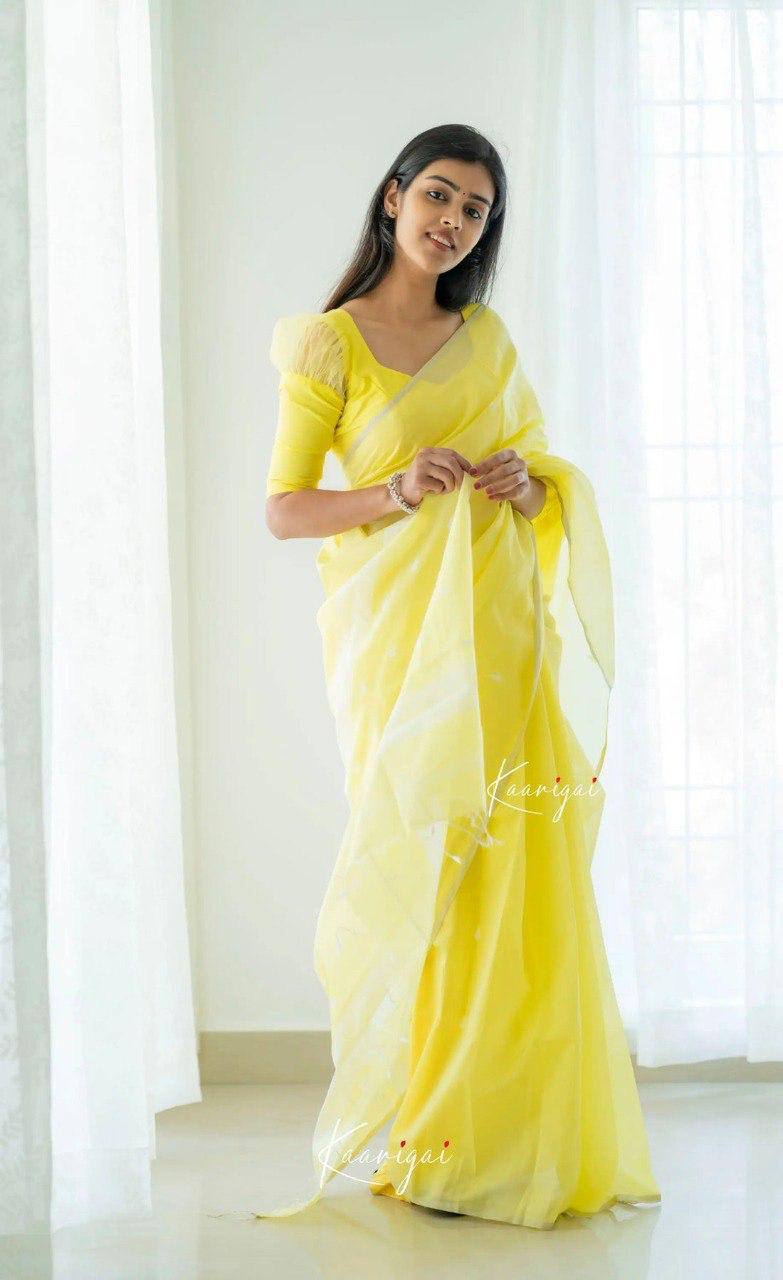 BEAUTFUL SOFT LILAN SLUB SAREE