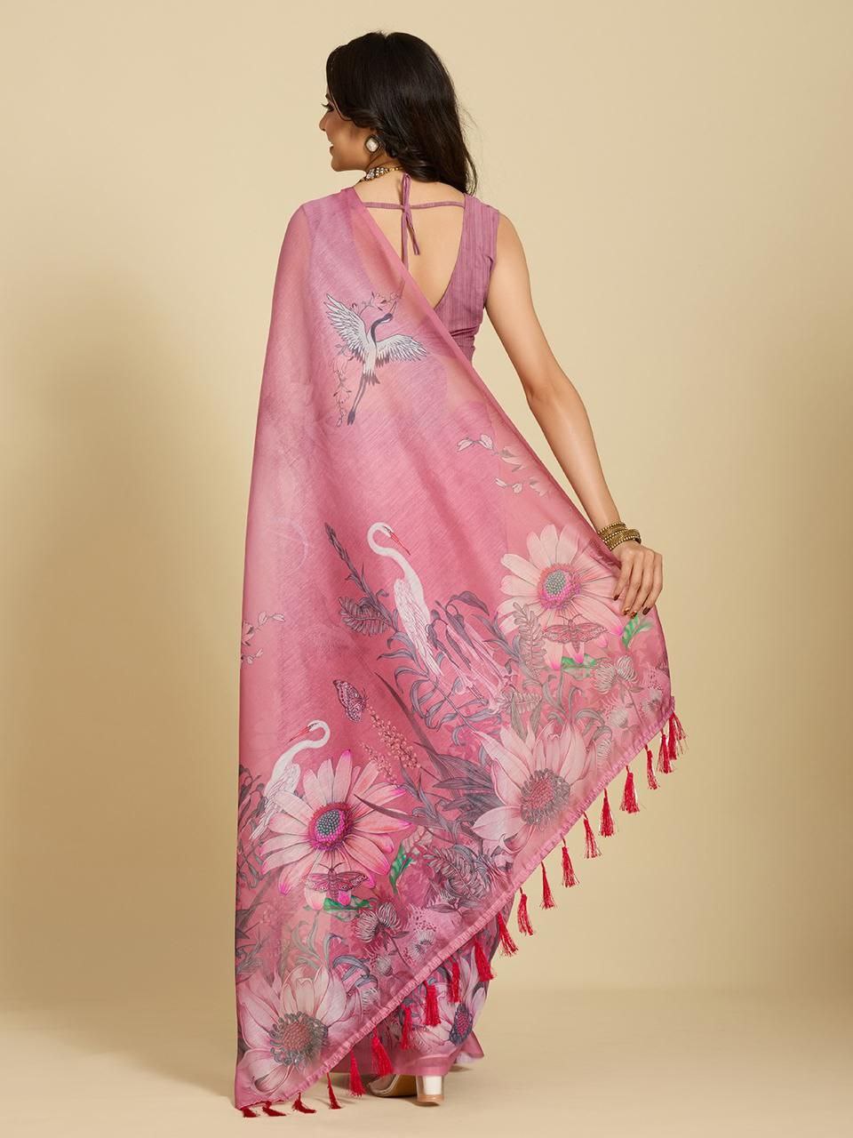 thoughtfully crafted for all-day comfort and timeless style, designer cotton saree
