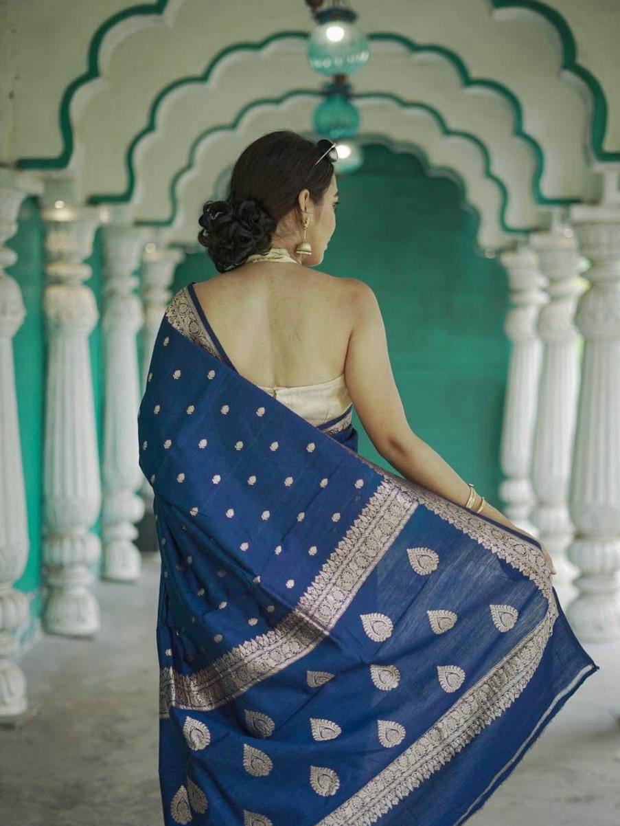 Elegant Cotton Silk Saree with Blouse Piece