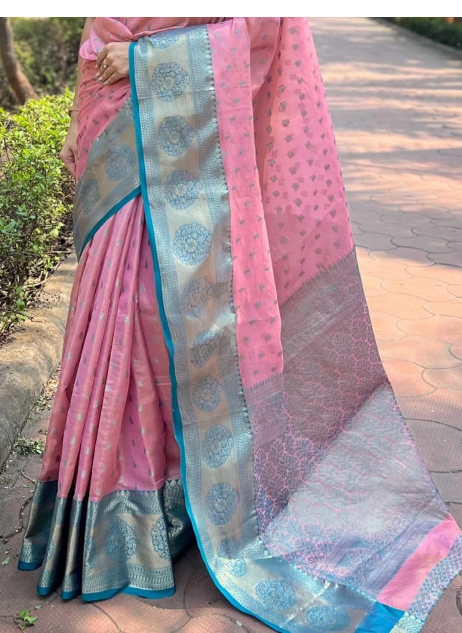 Banarasi Soft Silk Saree  with beautiful Zari work
