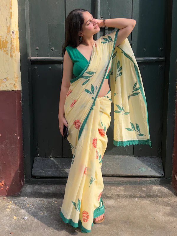 EXCLUSIVE BEAUTIFUL SPECIAL  LILAN COTTAN DIGITAL PRINTED  SAREE