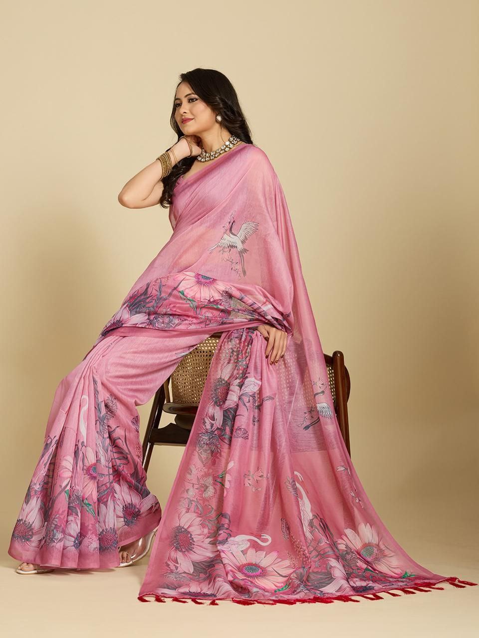 thoughtfully crafted for all-day comfort and timeless style, designer cotton saree