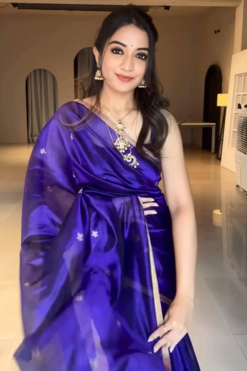 Royal Blue Soft Silk Saree With Exquisite Blouse Piece