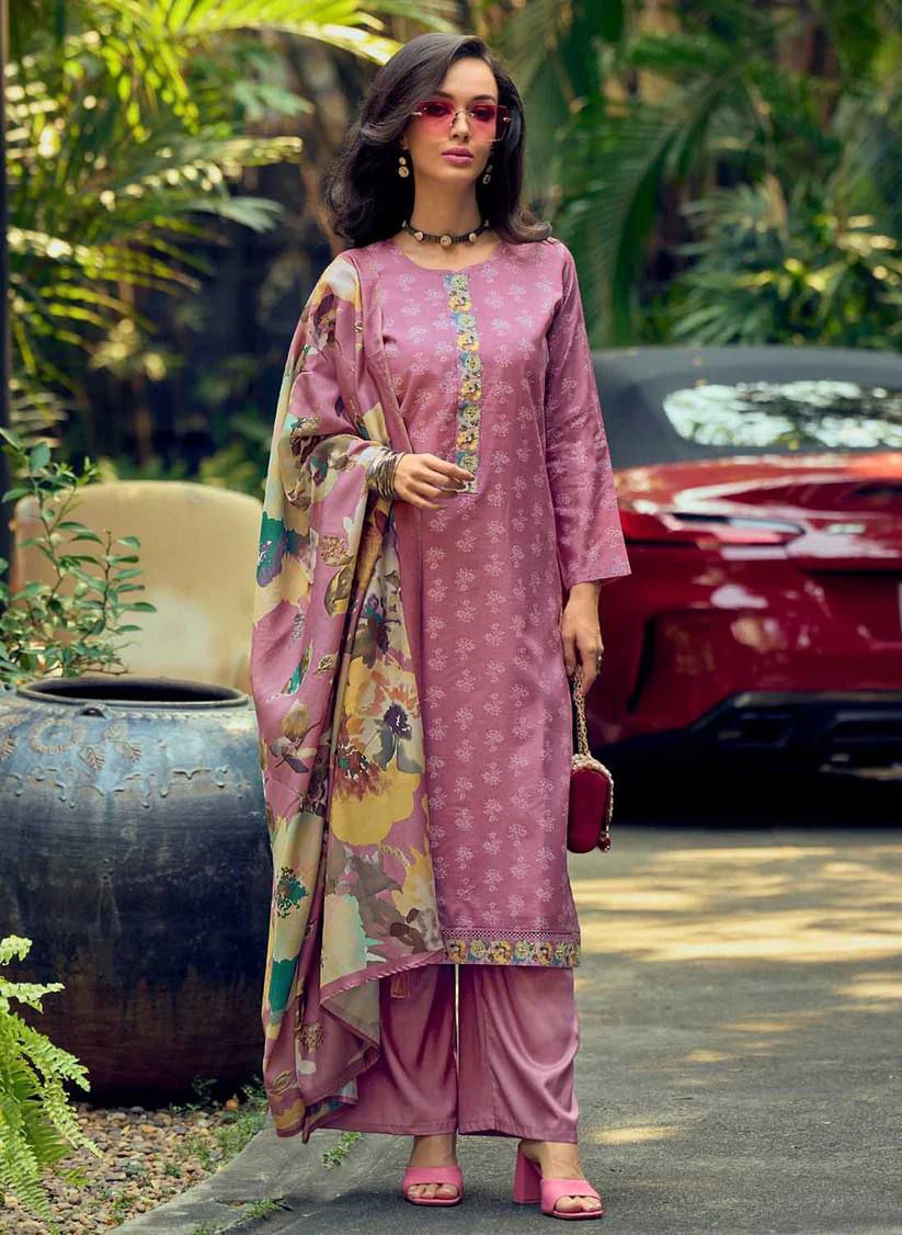 NEW  colour 3-pair kurti Suit Set you've described seems to be a party wear outfit made from Maslin fabric with digital prints.(3-Pair)