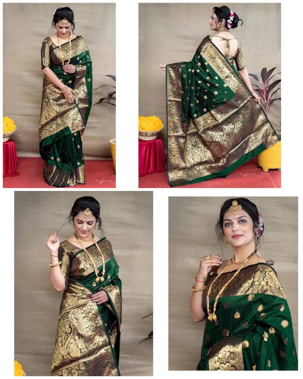 SOFT SILK JACQUARD WORK WITH RICH PALLU SAREE