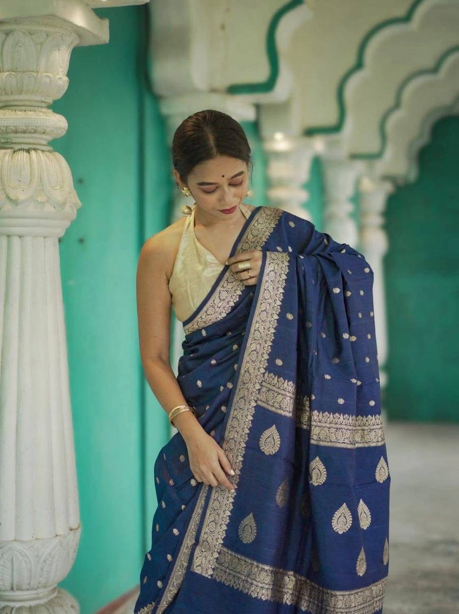 Elegant Cotton Silk Saree with Blouse Piece